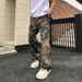 American Trendy Brand Branch Camouflage Retro Tooling Casual Pants Men's Spring And Autumn Ruffian Handsome Versatile High Street Loose Wide-leg Pants_viptrois.com