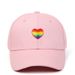Rainbow Heart Embroidered Baseball Cap Peaked Cap Sun Hat Outdoor Sports Cap_viptrois.com