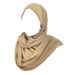 Women's Hijab multi color solid color scarf pearl zipper chiffon women's gauze scarf middle east long scarf_viptrois.com