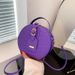 Women's Bags Textured Simple Solid Color Small Fresh And Fashionable Handbag Summer Shoulder Messenger Bag Small Round Bag Fashion_viptrois.com