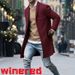 Loom Loom Cross-Border New Product Foreign Trade European And American Mid-Length Trench Coat Men's Slim Woolen Jacket Trendy_viptrois.com