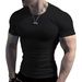 Men's Crew Neck Casual Muscle T-Shirt Short Sleeve Solid Gym T-Shirt Slim Fit Lightweight T-Shirts_viptrois.com