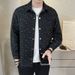 Shirt Jacket Boyfriend Spring And Autumn New Lapel Casual Jacket Trendy Brand Small Fragrant Sequins Men's Clothes_viptrois.com