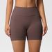 Seamless Three-Section Fitness For Women High Waist Peach Hip Lift Sports Tight Quick-Dry Yoga Shorts_viptrois.com