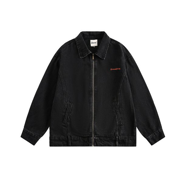 Men's Clothing Autumn Men's Denim Jacket, Trendy New Arrival, Couple Denim Jacket, Cool And Casual Distressed American Style_viptrois.com