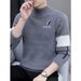 Teenage Boys' Sweater, Autumn And Winter Mink Fur Knit Sweater, Half High Collar For Wearing_viptrois.com