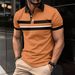 New Male Golf Stripe Polo Men's Casual Short-Sleeved Polo Shirt Solid Color Lapel Fashion Business Sports Breathable T-Shirt Top_viptrois.com