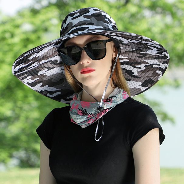 Extra Large Brim Sun Hat For Women Summer Outdoor Beach Anti Ultraviolet Sun Hat Mountaineering Leisure Sun Hat For Men_viptrois.com