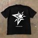 American Fashion Brand Letter Star Printed Short T-shirt For Men, Versatile Summer Cotton Loose Ins Half Sleeved Top_viptrois.com