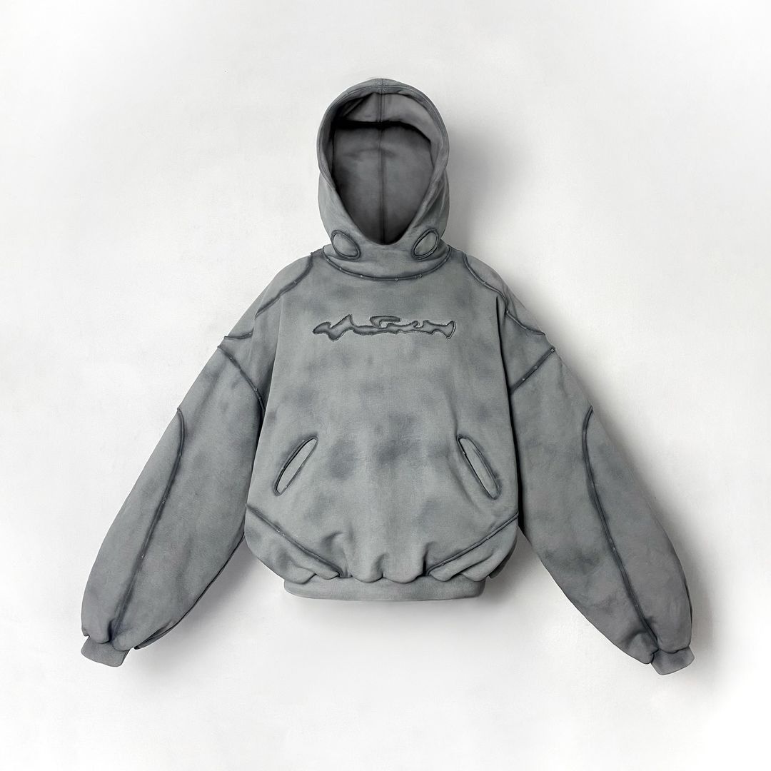 Men's Clothing Hole Hollow Patchwork Retro Long Sleeved Hoodie Jacket Hip Hop High Street Sweater_viptrois.com