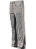 Men's Distressed Denim Overalls - Y2K Streetwear Jumpsuit With Elastic Patches & Flared Leg (Vintage Wash, Black/Blue)_viptrois.com