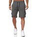 Large Size Men's Short Sports Overalls With Multiple Pockets Shorts Fitness Pants Sports Casual Shorts_viptrois.com