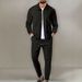 Men's Business Casual Sportswear Two Piece Set Waffle Knit Suit Spring New Style Hot Selling Clothing For Men_viptrois.com