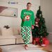 Christmas deer letter plaid Christmas family print home dress pajamas_viptrois.com