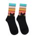 Casual socks hot cat dog rainbow large size cotton socks women's casual cotton women's mid-tube socks_viptrois.com