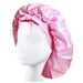 Elastic Ribbon Bow Round Hat Solid Color Silk Nightcap Wide Edge Beauty_viptrois.com