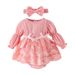 Mother & Kids Waffle Lantern Sleeve Mesh Romper With Crotch Opening Socks Headdress Sets_viptrois.com