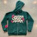 Gothic Print Zip-Up Hoodie – Unisex Oversized Streetwear With Bold Lettering | Dark Aesthetic Fashion_viptrois.com