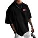 Men's Clothing 26 Spring New Arrival 220G 100% Cotton Casual T Shirt Heavyweight European And American US Map Print T Shirt_viptrois.com