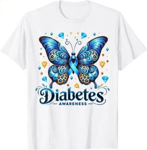 T-shirtt-shirtdiabetes Awareness Butterfly Diabetes Blue Rib_viptrois.com