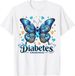 T-shirtt-shirtdiabetes Awareness Butterfly Diabetes Blue Rib_viptrois.com