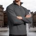 Cross-Border Independent Station Autumn Winter American Business Casual Men's Loose Jacquard Small Check Collar Half-Zip_viptrois.com