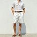 Summer Men's Linen Short Sleeve Shirt And Shorts Set Stand Collar Breathable Casual Two-Piece Vacation Style Clothing_viptrois.com