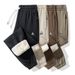 Men's Clothing New Casual Pants Men's Lambskin Cotton Pants Trendy Fashion Winter Plus Velvet Pants_viptrois.com