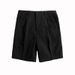 Men's Clothing New Shorts Men's Straight 5 Point Trousers Loose Trendy Solid Color Casual Suit 5 Point Shorts_viptrois.com