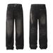 Men's Clothing Washed Retro Straight Old Loose Ins Wide Leg Pants Trendy Jeans_viptrois.com