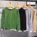 Men's Clothing Men's Faux Layered Color-Block Knit Sweater - Slim Fit Crewneck Retro Pullover For Casual & Streetwear (Black/Green/Grey/Beige, M-XXXL)_viptrois.com