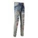 Men's Clothing Street Fashion Ripped Men's Jeans Men's Pants All Match High Street Fashion Men's Printed Slim Fit Stretch Men's Skinny Pants 876_viptrois.com