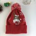 Cute Day Dress up Red Knitted Autumn Winter Elk Hairball Hat_viptrois.com