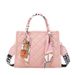 Women's New Fashion Quilted Shoulder Bag - Casual Square Crossbody Purse With Floral Embroidery & Letter Print Strap_viptrois.com