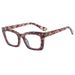 Women's Eyewear Frames Fashion Retro Multi Color Anti Blue Light Leopard Print Flat Glasses Frame Ins Net Celebrity All Match Glasses Frame_viptrois.com