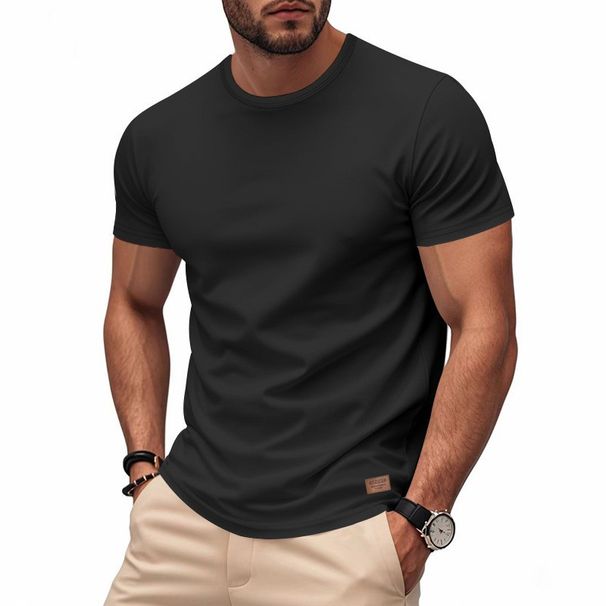 Men's Classic Style Light Luxury Loose Simple Quick Drying Trendy Short Sleeved Spot_viptrois.com
