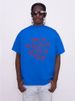 Small Neckline Heart Shape Graffiti Printing Design T-shirt Pure Cotton Loose Couple Short-sleeved Top_viptrois.com