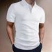 Men's Clothing Men's T Shirt Shirt Collar Summer Solid Color Short Sleeve_viptrois.com