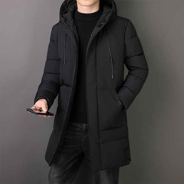 Men's Heavyweight Winter Coat - Insulated Polyester Long Parka With Hood For Big & Tall (Gray, Green, Black)_viptrois.com
