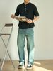 Men's Clothing Casual Henley Collar Knitted Short Sleeved T Shirt Men's Summer New Retro Versatile Casual Tops_viptrois.com