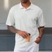 Vintage Loose Texture Knit Vintage Lapel T-shirt Breathable Short Sleeve_viptrois.com