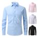 Men's Clothing Commuting Simple Casual Professional Shirt Company Work Clothes Business Shirt_viptrois.com