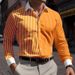 Men's Long Sleeved Striped Shirts Button Down Casual Stylish Comfortable Style 23 Perfect For Vacation Look_viptrois.com