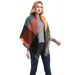 Unisex Herringbone plaid bristle square folio triangular shawl scarf_viptrois.com