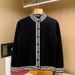Men's Casual Autumn Knit Cardigan Slim Fit Striped Pullover Sweater With Stand Collar_viptrois.com