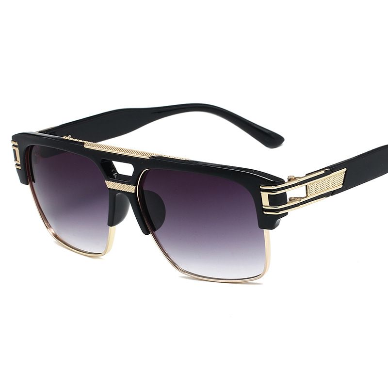 Men's Aviator Sunglasses – UV400 Oversized Frame With Blue Lens (9 Styles)_viptrois.com