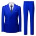 Hot Selling Men's New Double Breasted Suit Set In Spring And Autumn, Fashionable And Casual Solid Color Suit Two-piece Set_viptrois.com