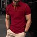 Men's Clothing Men's Short Sleeve Polo Shirt Men's Lapel T Shirt Tops Solid Color Polo Men_viptrois.com