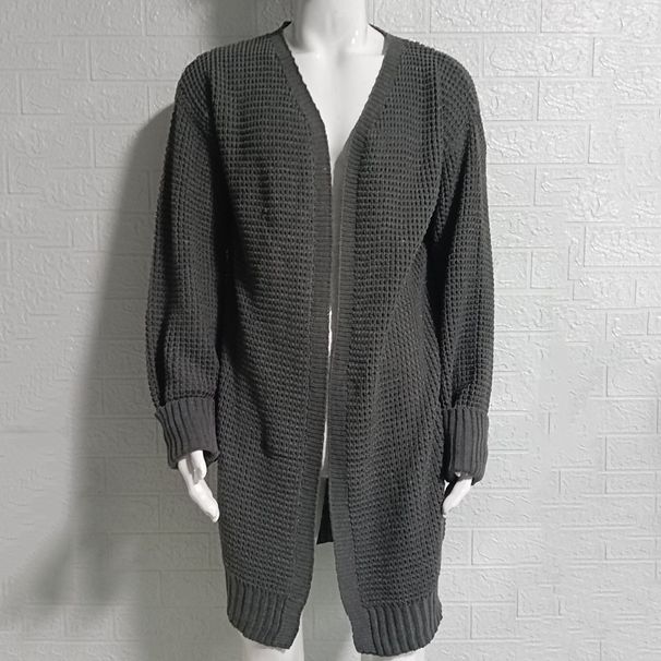 Pure European Station Cardigan Cross-Border Trade Solid Color Loose Knitted Jacket 2024 Autumn Winter New Men's Sweater_viptrois.com