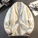Men's Clothing Men's Knit Cardigan Sweater - V-Neck Button-Up Casual Pullover For Teens & Youth (White/Black/Green, Sizes M-4XL)_viptrois.com